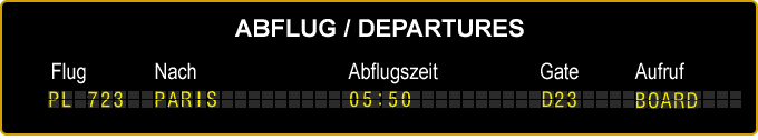 Abflugplan Leipzig