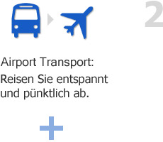 Shuttleservice inklusive, maximal  10 Min. Transferzeit